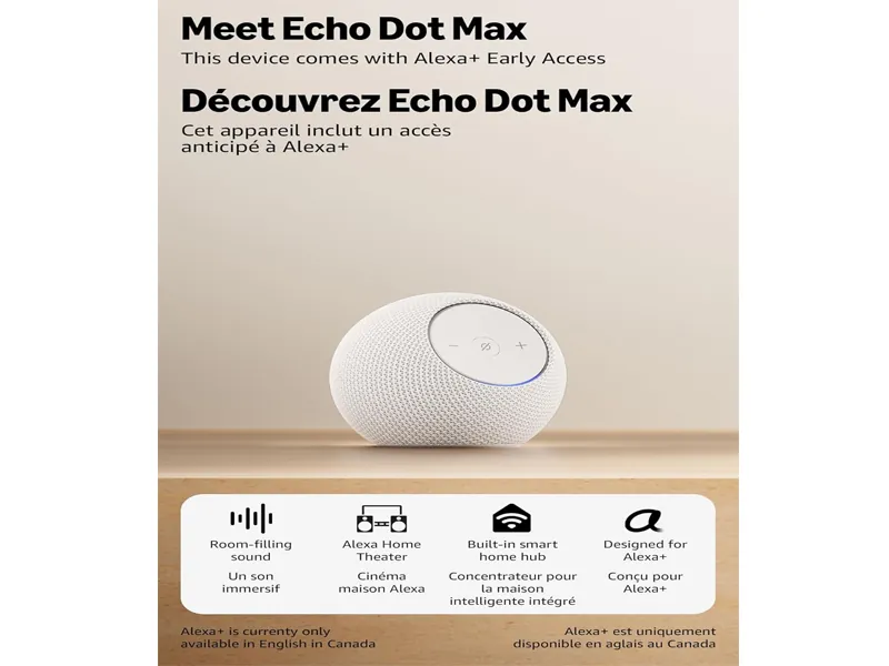 Amazon Echo Dot Max newest model in glacier white