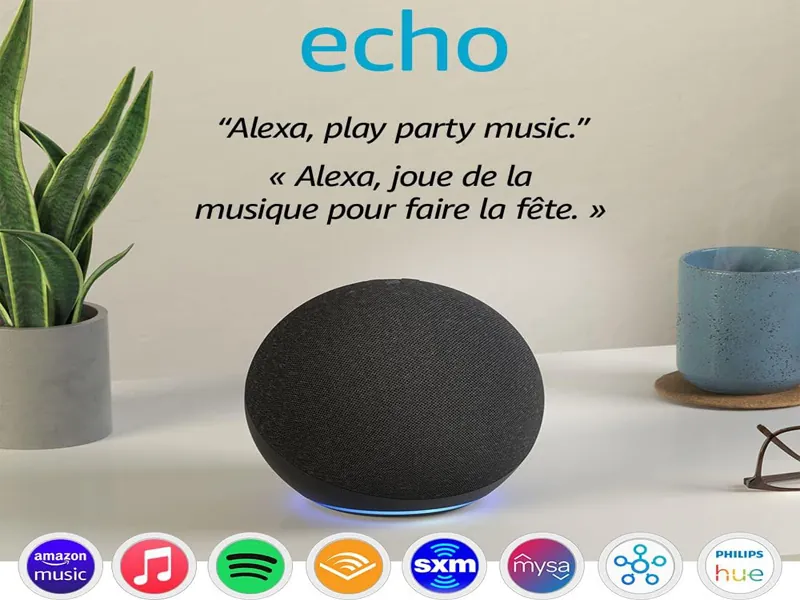 Amazon Echo premium sound Alexa speaker in charcoal