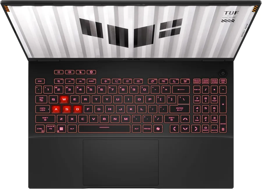 User gaming on a laptop with an external mouse, highlighting responsive high refresh experience