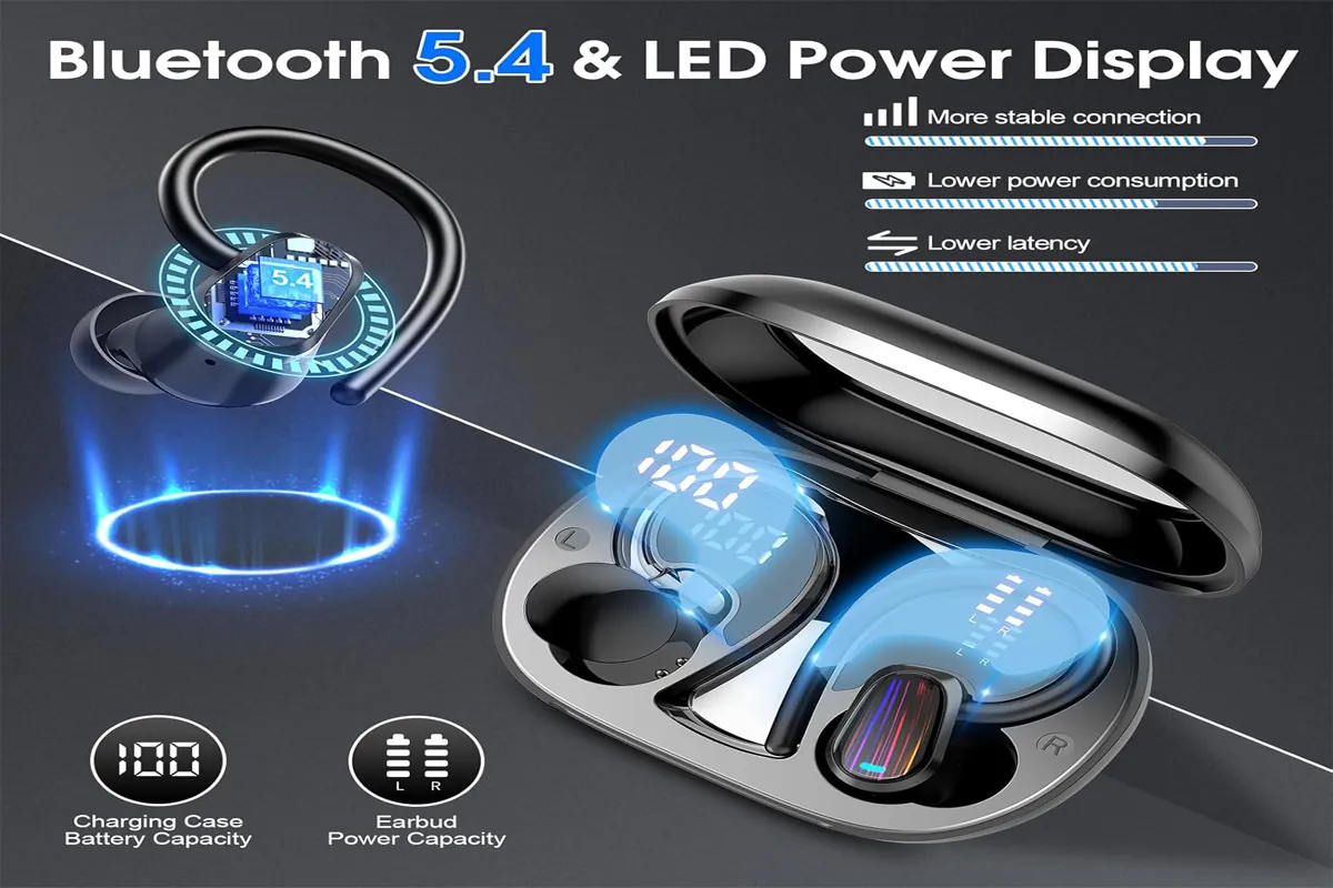 Sport earbuds with earhooks ENC product image