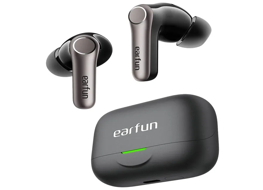EarFun Air Pro 4+ adaptive noise cancelling earbuds product photo