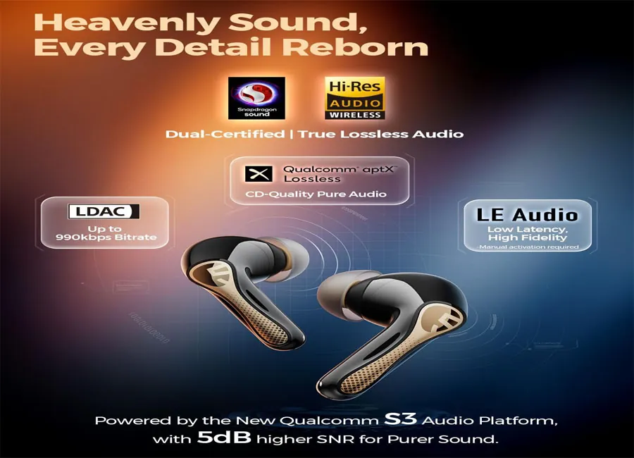 SoundPEATS Air5 Pro+ wireless earbuds product photo