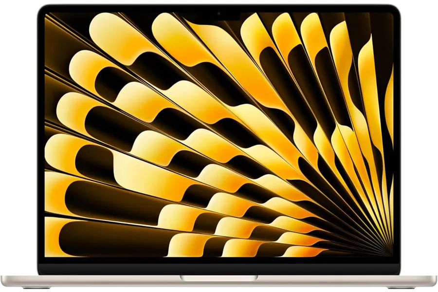 Apple MacBook Air M4 in Starlight with clean background