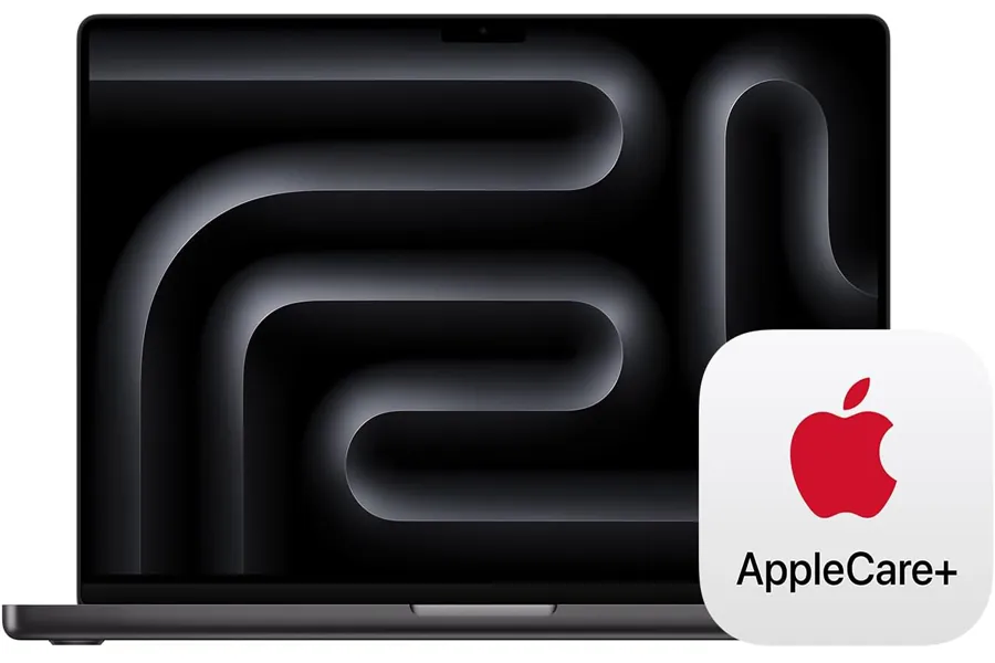 Apple MacBook Pro with AppleCare+ bundle represented in a clean workspace