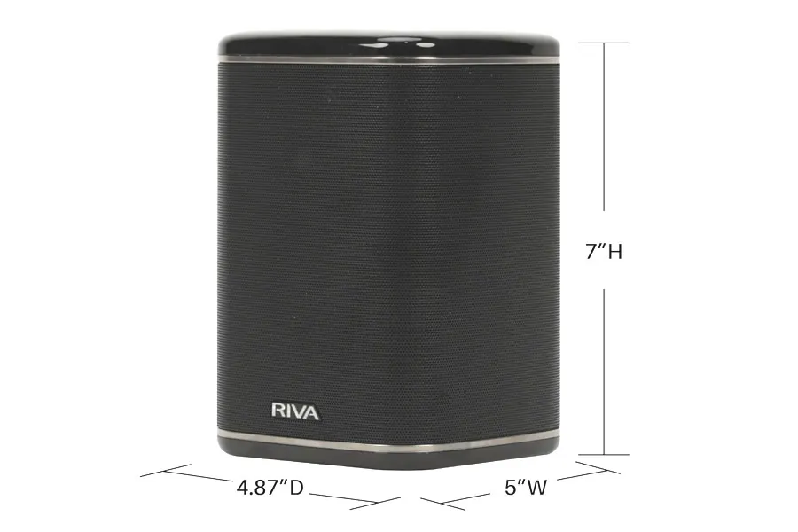 RIVA upgraded Arena Wi-Fi Bluetooth Hi-Fi speaker in black