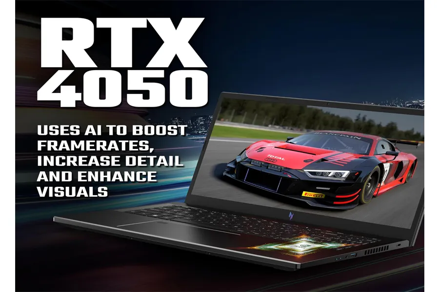 Acer Nitro gaming laptop with RTX 4050 tier product photo for comparison