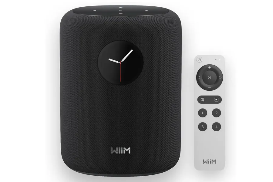 WiiM Sound smart speaker with touch display in black