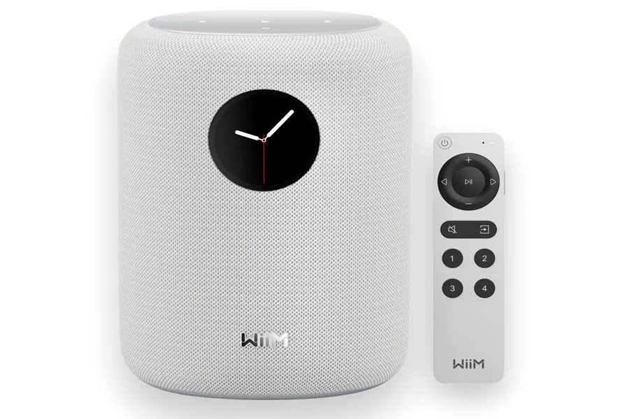 WiiM Sound smart speaker with touch display in white