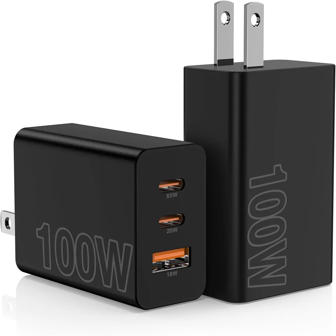 Hzevn 2 pack 100W USB-C wall charger block product card image