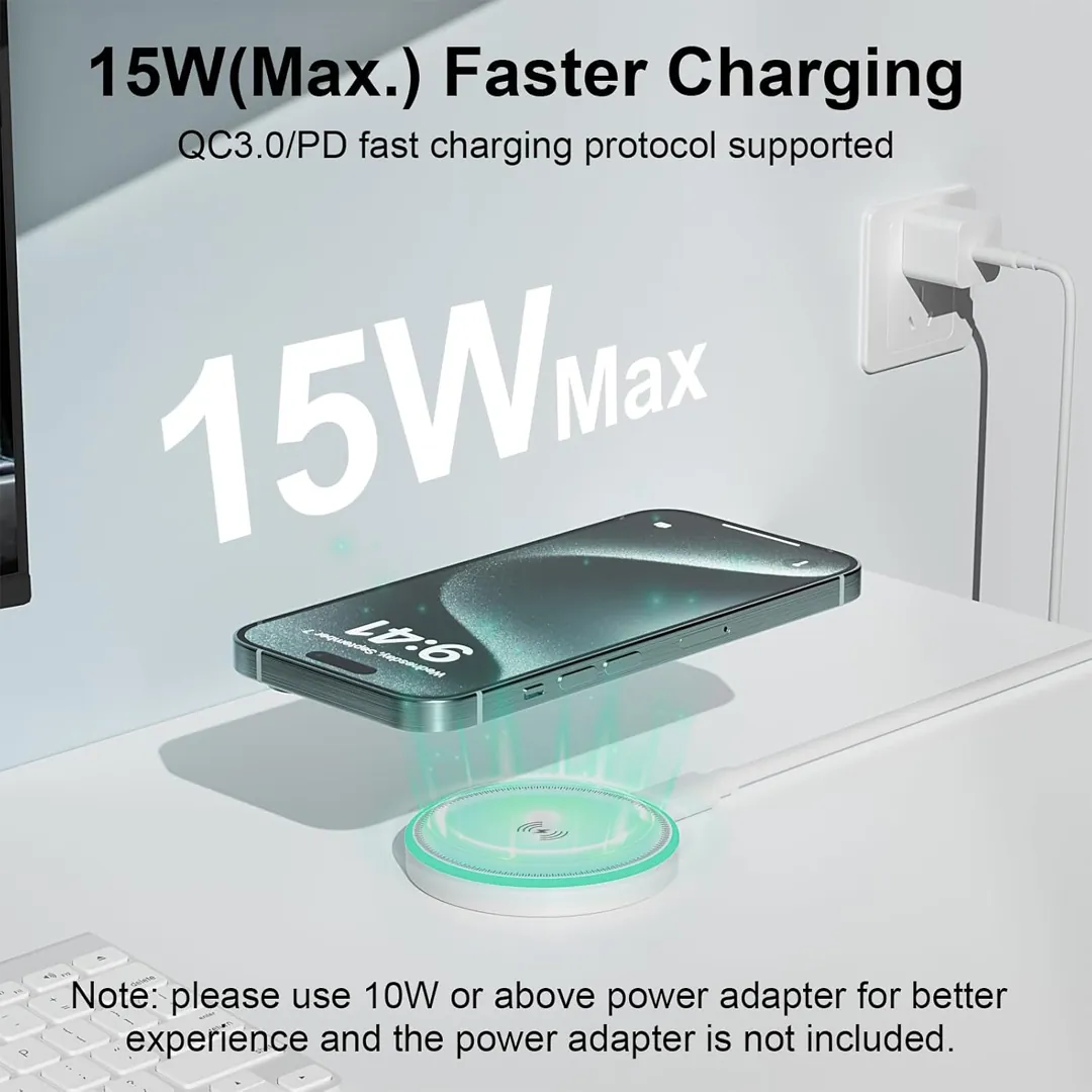 Mag Safe Charger 2Pack 15W magnetic wireless charger with USB C cable