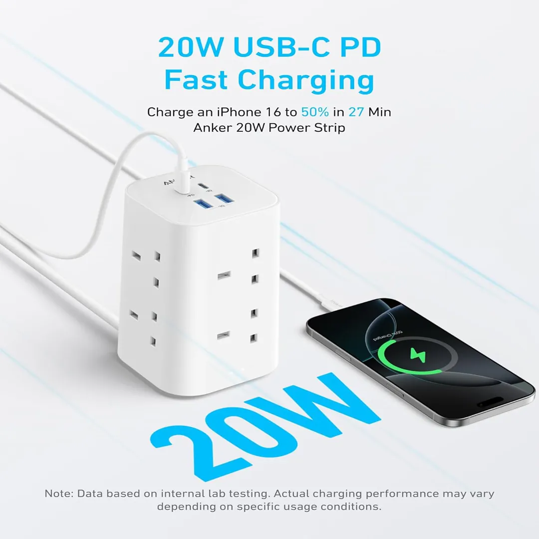 Anker tower extension lead with USB slots product image