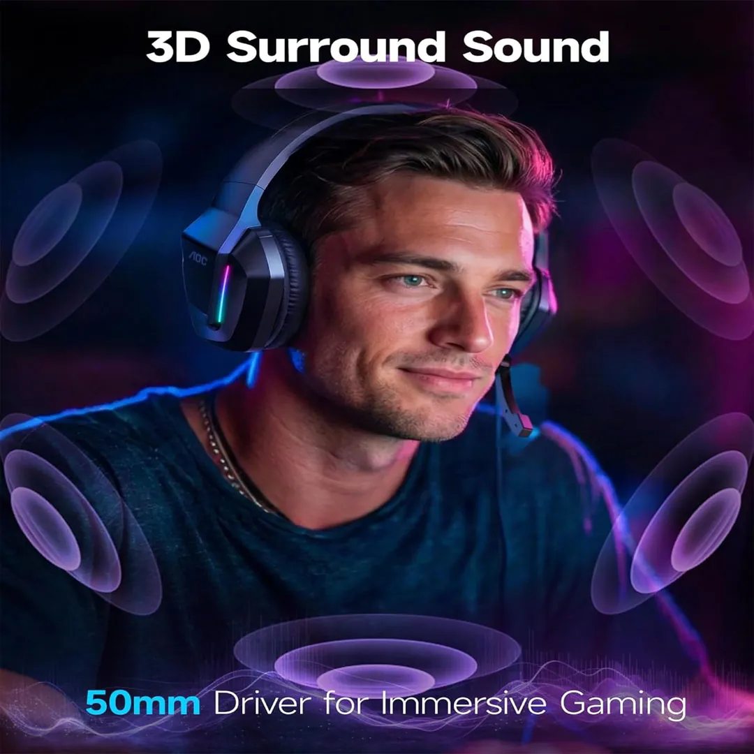 AOC gaming headset with microphone budget gaming headset
