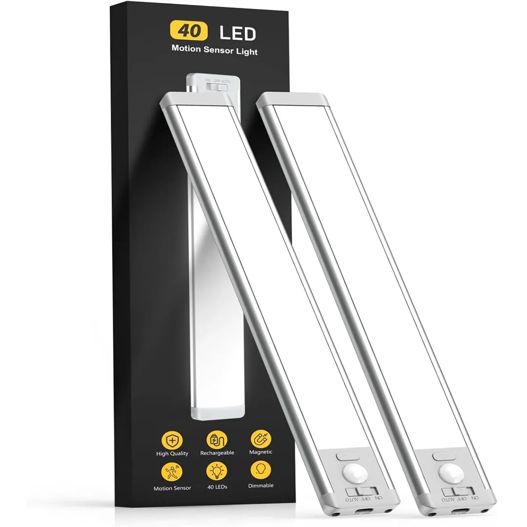 MCGOR under cabinet lighting installed beneath kitchen cabinets for soft motion sensor illumination