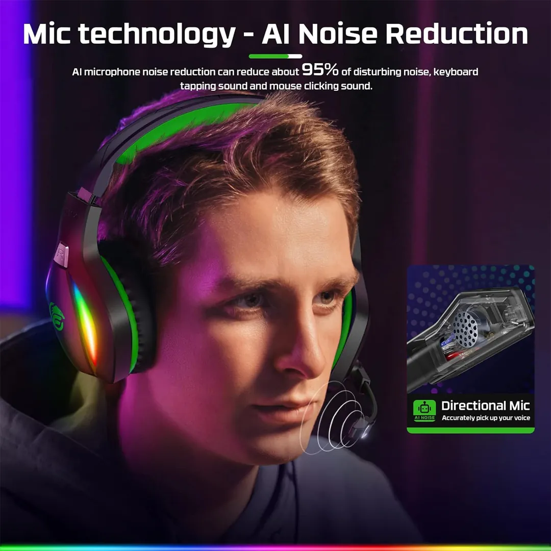 Fachixy FC100 gaming headset black green product image