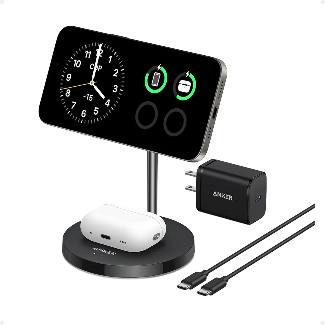Anker MagGo charger stand 2 in 1 black for iPhone and AirPods