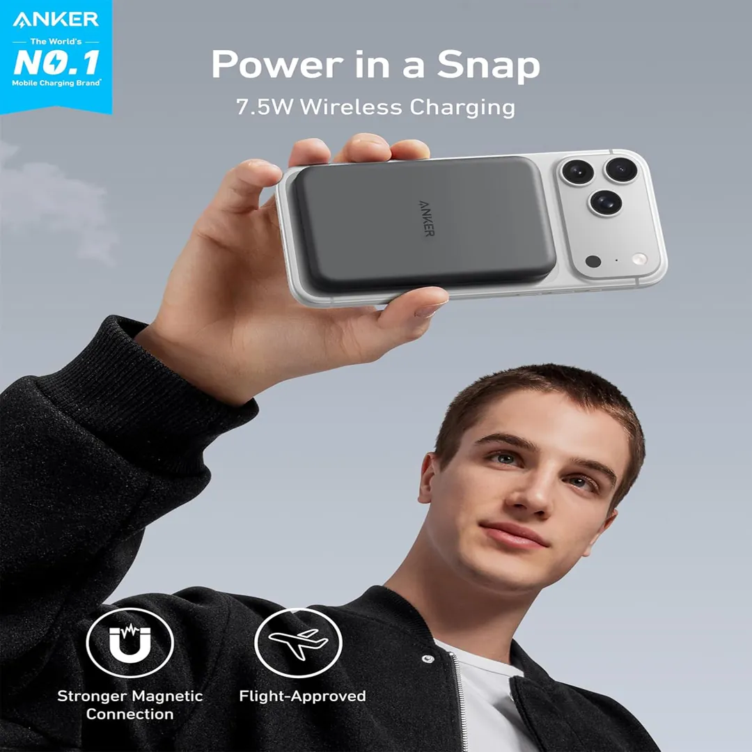Anker 621 magnetic portable charger MagGo power bank black