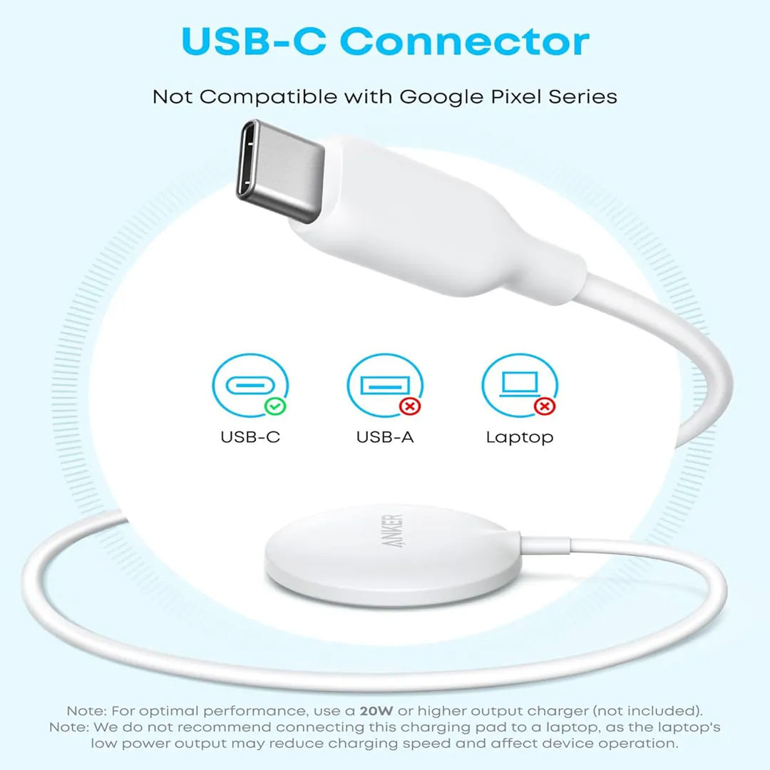 Anker Zolo magnetic wireless charger single pad Qi2 certified
