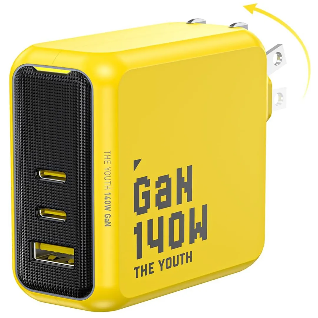 AOHI Youth 140W GaN plus 3-port USB C charger card image