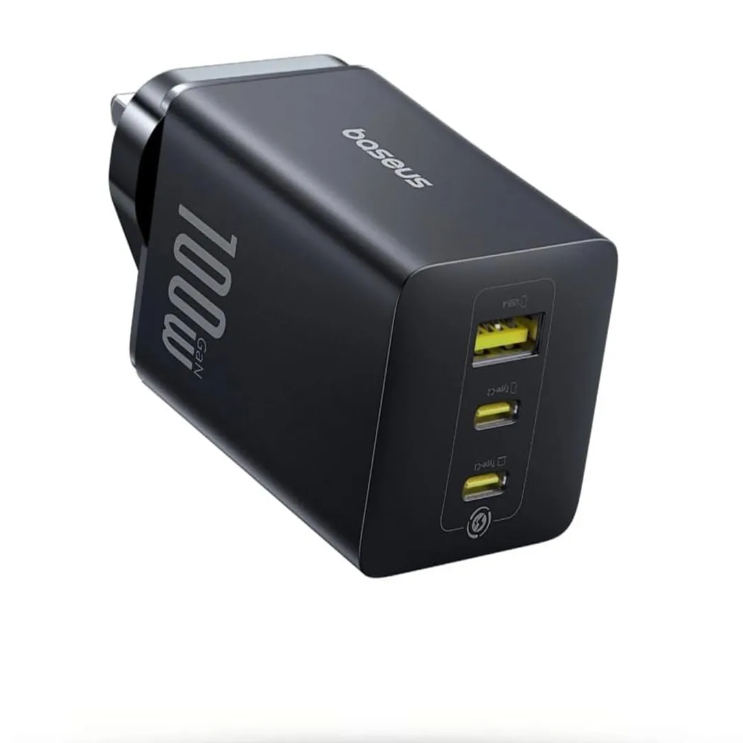 Baseus 100W 3-port USB-C charger product card