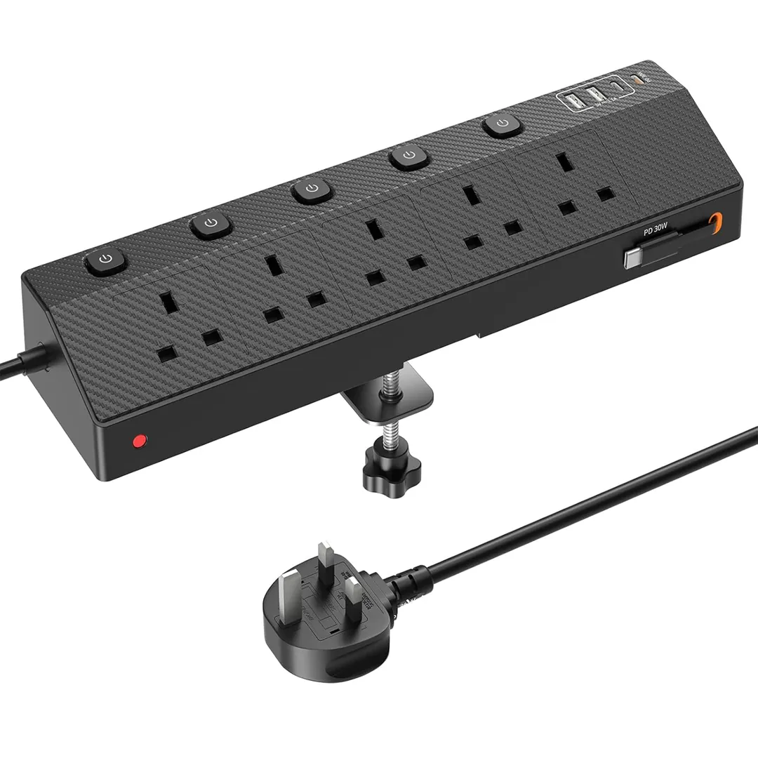 STGAROT desk extension lead with retractable USB C cable product image