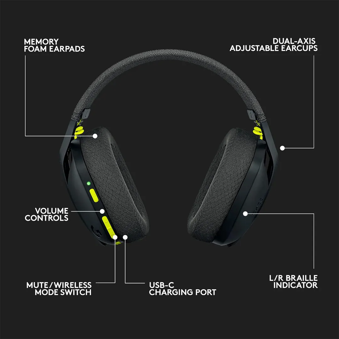 Logitech G435 wireless gaming headset black product image
