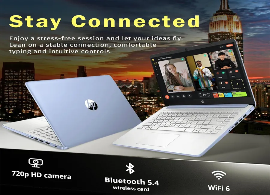 HP Stream laptop variant in sky blue finish for students and everyday work