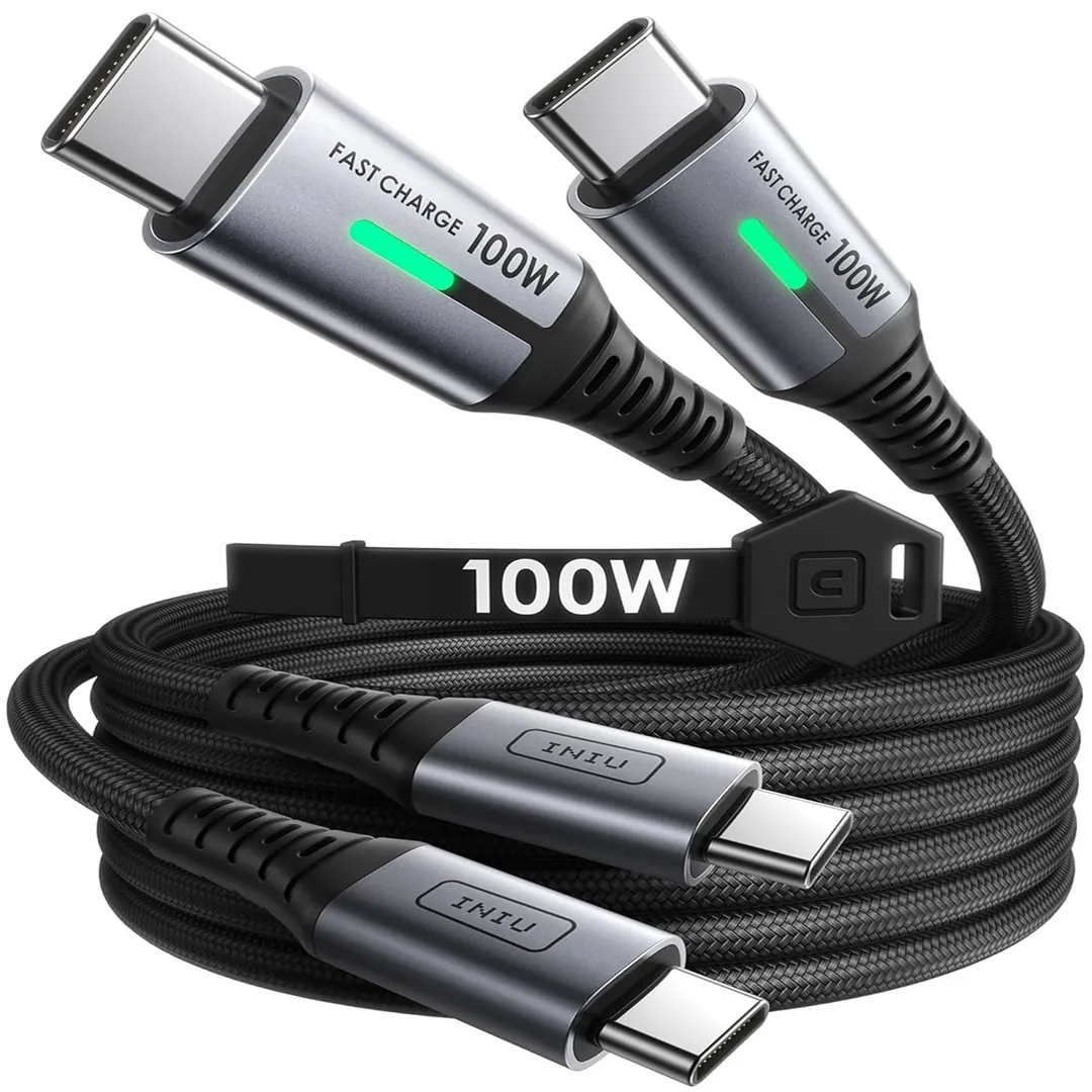 INIU USB C to USB C cable 100W 2-pack card image