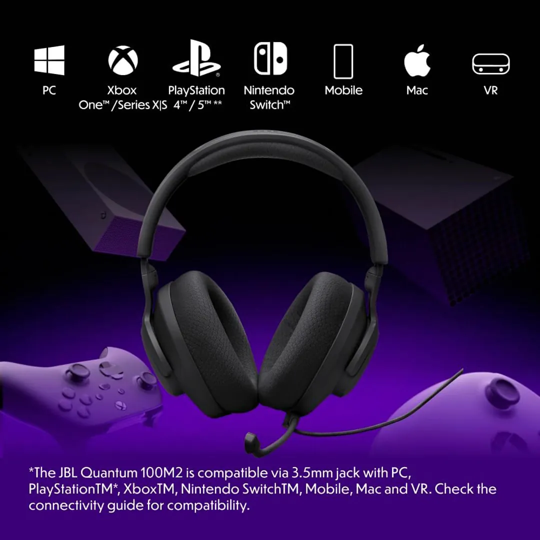 JBL Quantum 100M2 detachable mic gaming headset alternative
