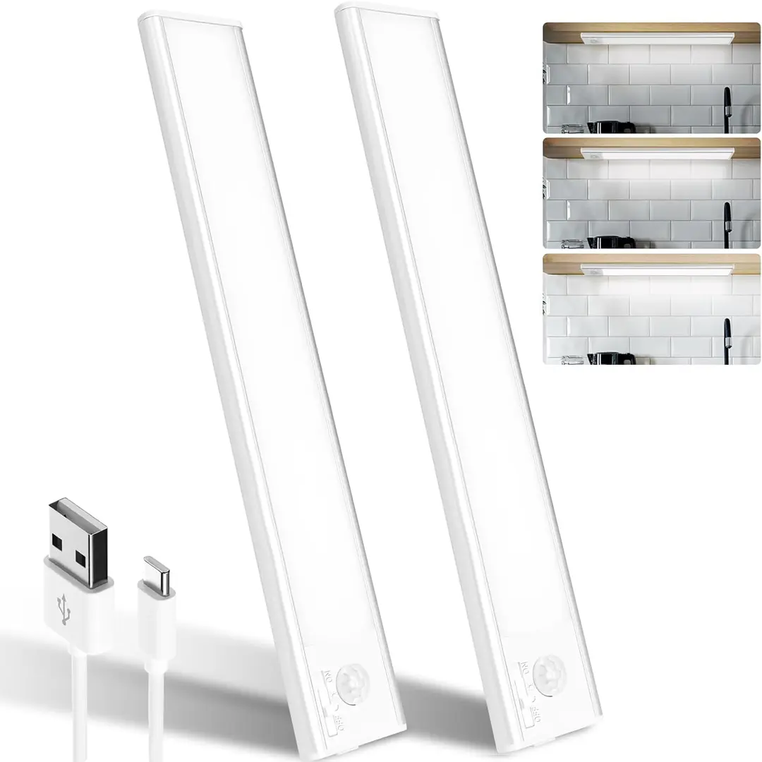 Haokiang white under cupboard kitchen lights 2 pack product card