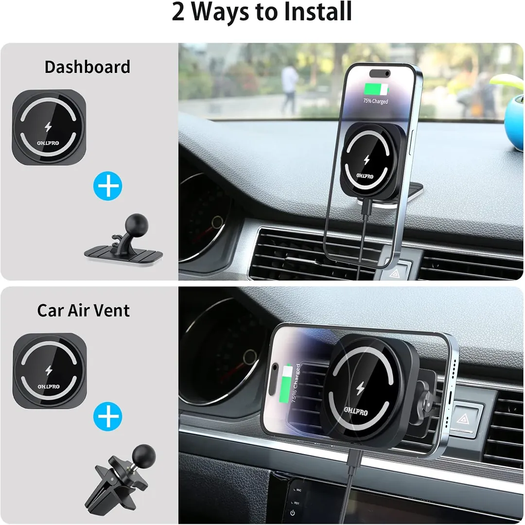 OHLPRO magnetic wireless car charger product image