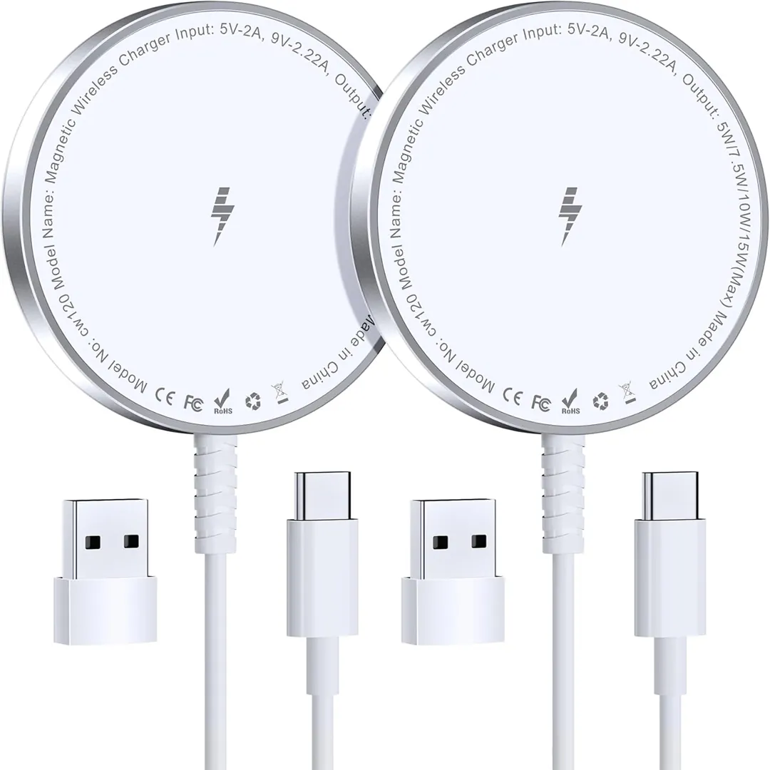 portable magnetic wireless charging pad with aluminum alloy body