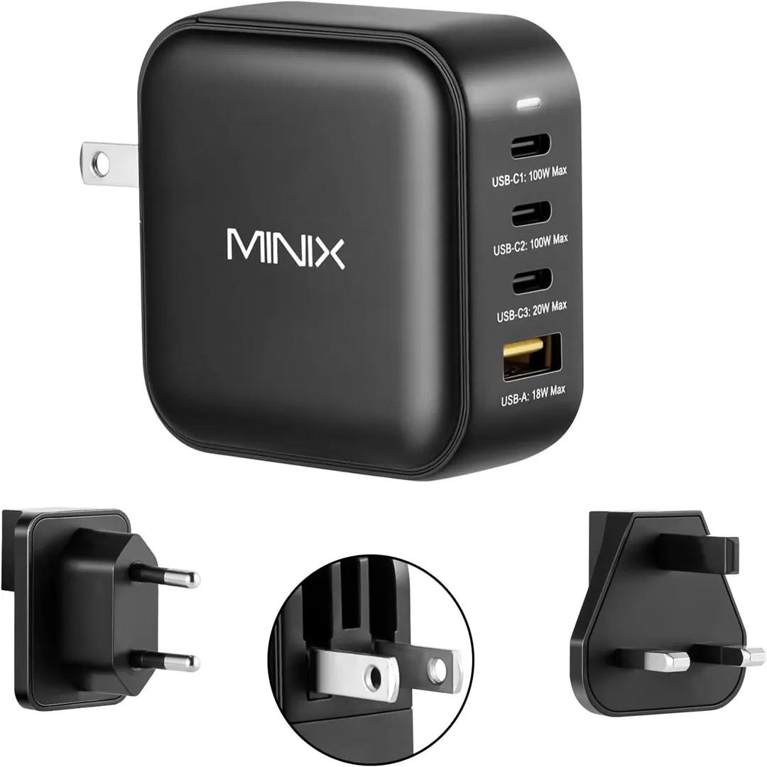 MINIX NEO P3 100W USB C 4-port GaN charger card image