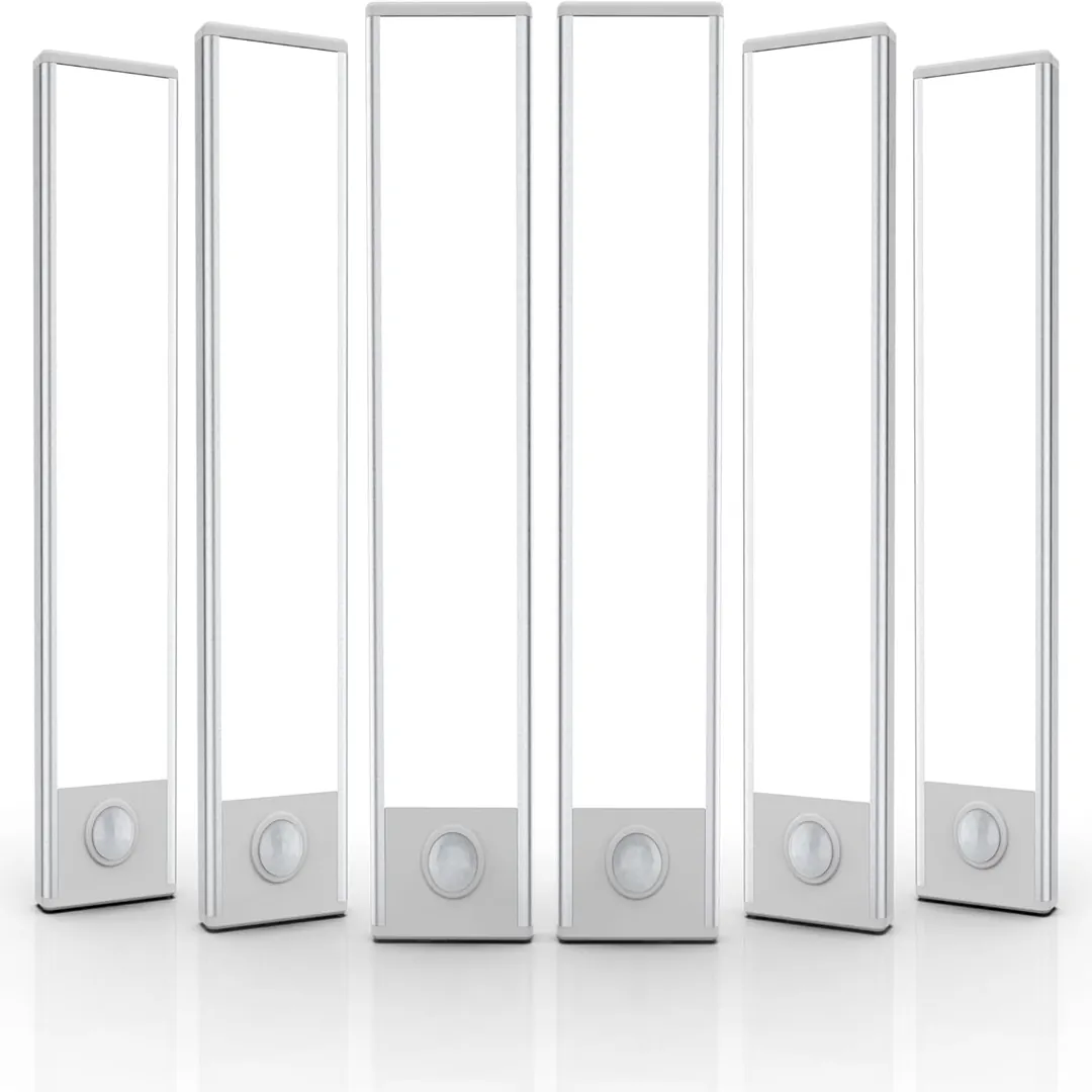 Wireless motion sensor under cabinet lights with rechargeable battery design