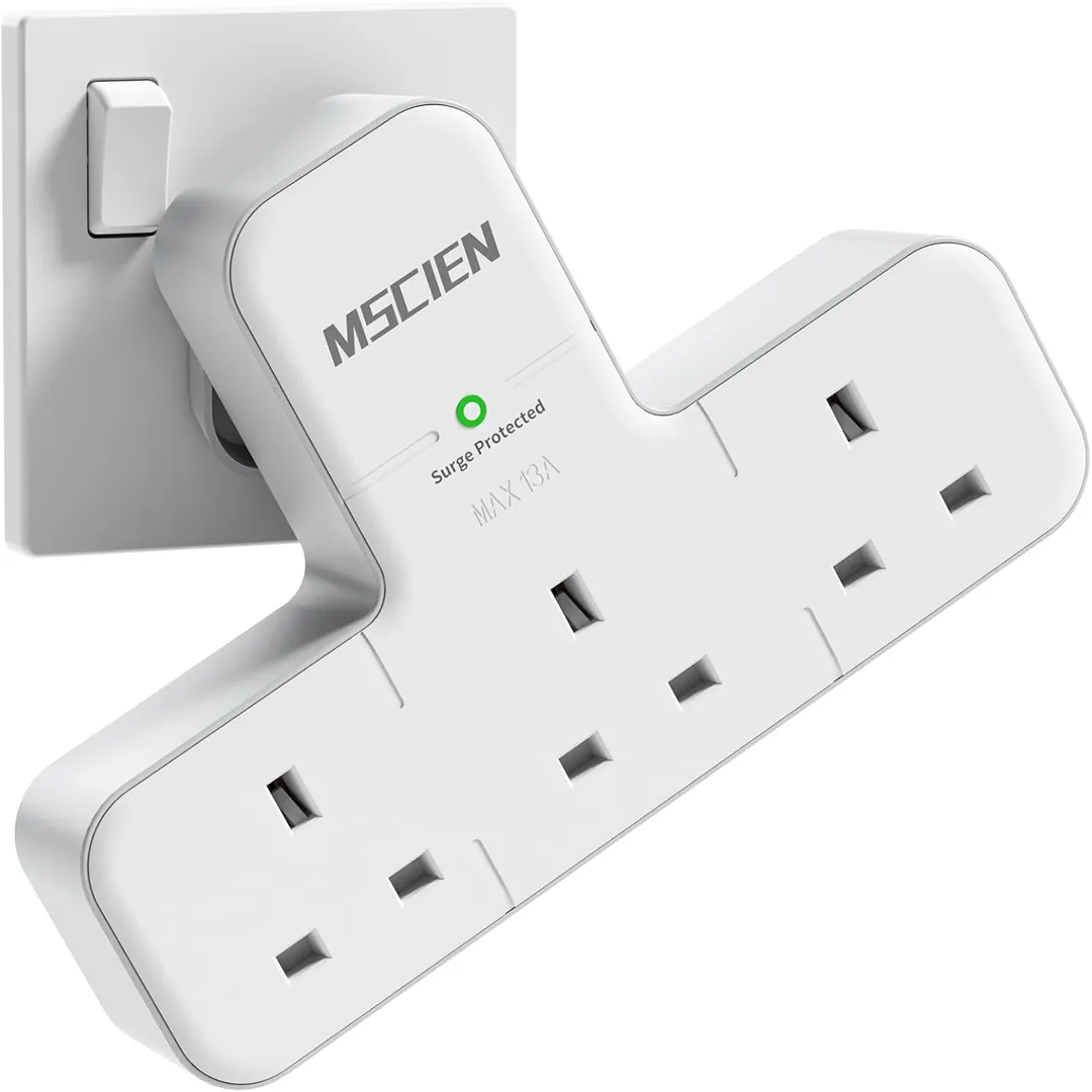 Mscien 3 way UK plug extension socket with rotation product image
