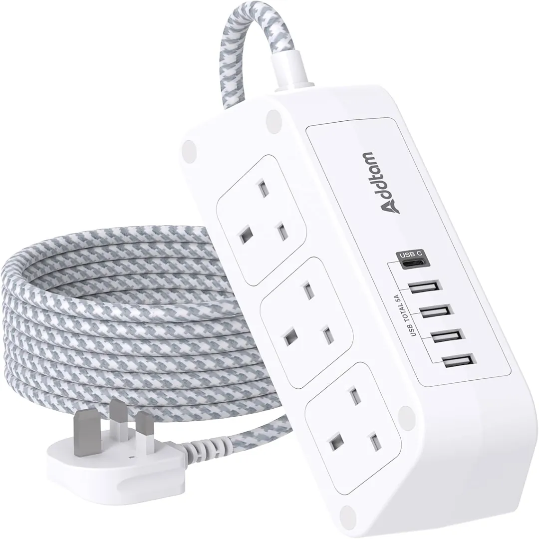 Addtam extension lead with USB slots product image