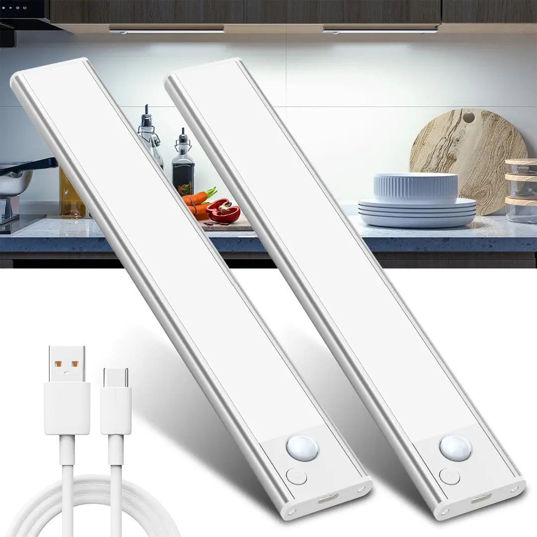 JEKEMORYE rechargeable battery operated wardrobe strip lighting product card
