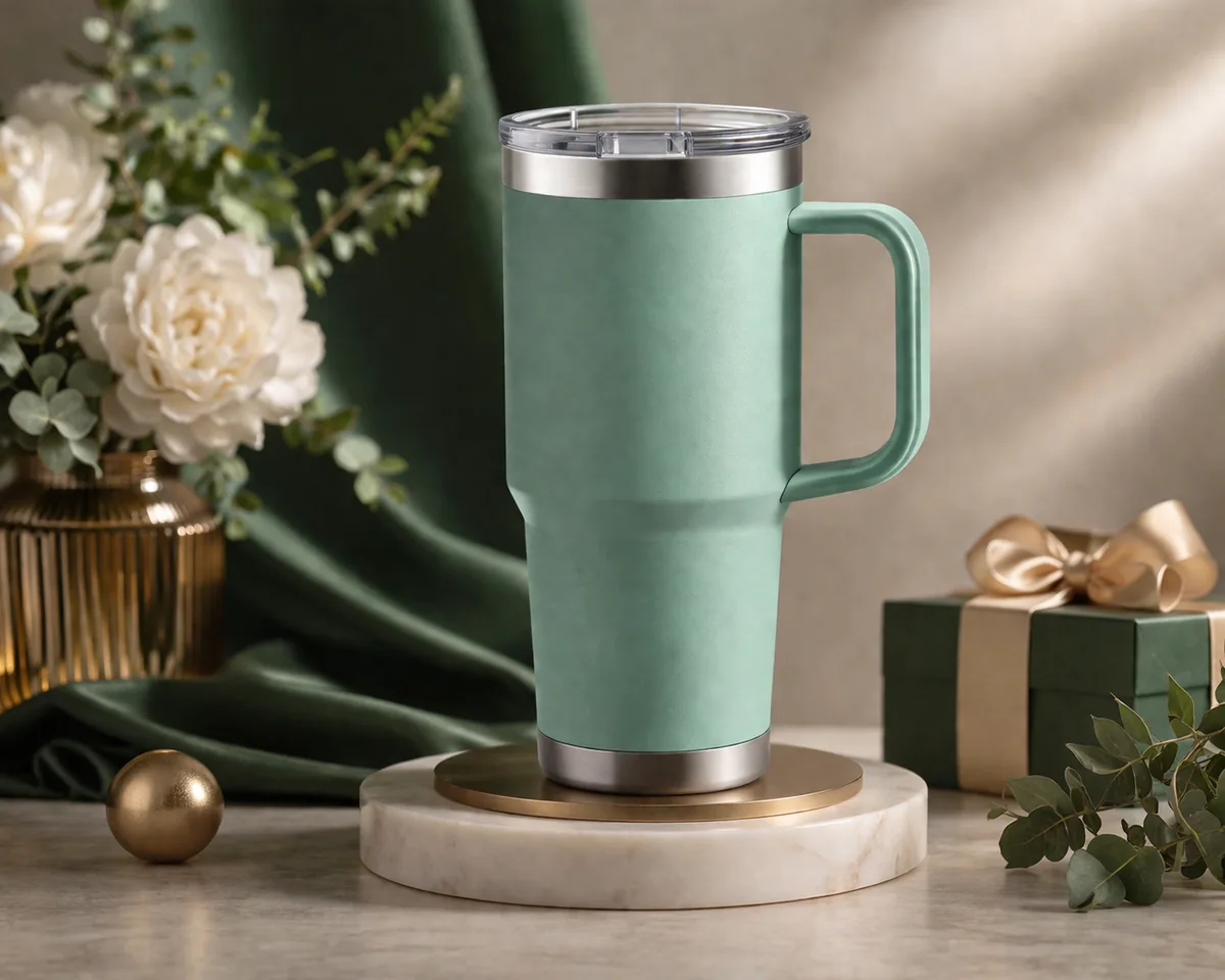 Insulated tumbler with handle demo image